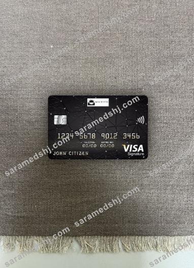 United Kingdom Bank of Aston visa signature card photolook front
